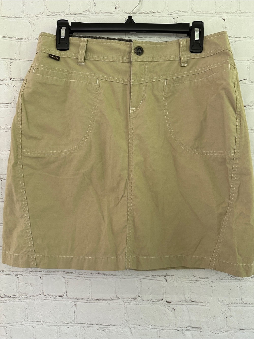 Kuhl Dry Stretch Casual A-Line Khaki Skirt with Evaporative Technology 10